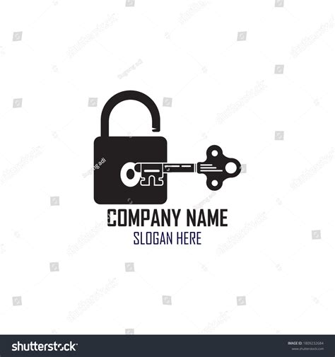 Lock Key Logo Design Template Vector Stock Vector Royalty Free 1809232684