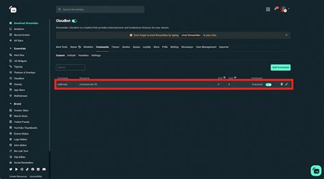 New Cloudbot Feature Commercial Command For Youtube Ad Breaks Streamlabs