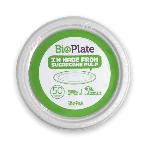 Bioplate 25cm Large Dinner Plates Pk 50