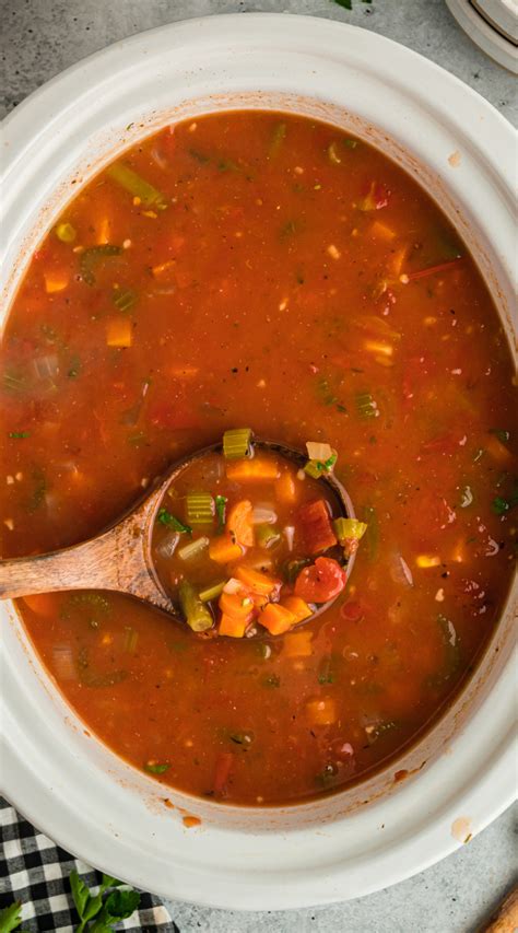 Slow Cooker Vegetable Soup - The Magical Slow Cooker