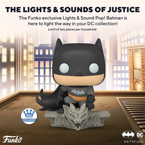 New Exclusive Funko Pop Vinyl Batman Lights And Sounds Figure Pop