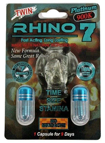 Rhino 7 Platinum 900k Double Pack Male Enhancement