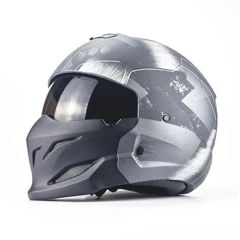 Harley Retro Motorcycle Scorpion Helmet Black Samurai Helmet