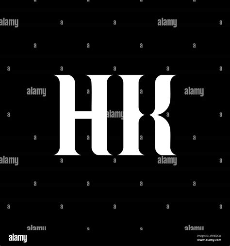 HK H K Letter Logo Design Initial Letter HK Uppercase Monogram Logo