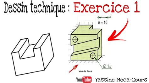 Exercices avec corrigé dessin technique correspondance des vues YouTube