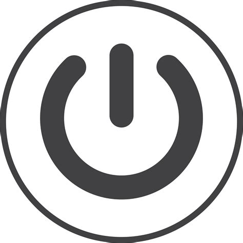 Ilustración De Botón De Encendido Y Apagado En Estilo Minimalista