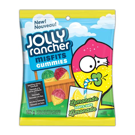 Jolly Rancher Misfits Sours Lemonade Gummies 182g Bag