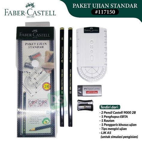 Jual Faber Castell Paket Ujian Standar Set Pensil Penghapus Penggaris