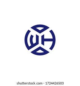 Wh Monogram Logo Abstract Shapes Modern Stock Vector Royalty Free