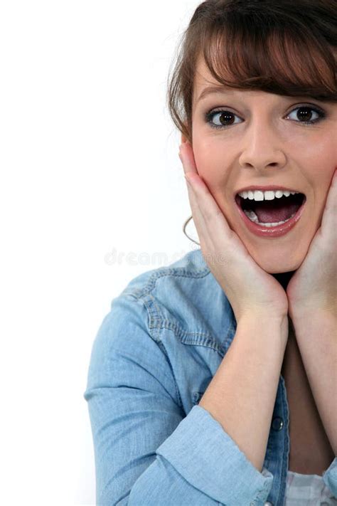 Overjoyed Woman Stock Photo Image Of Overjoyed Happy 28297824