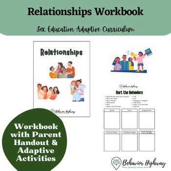 Relationships Workbook Sex Education Adaptive Curriculum By Behavior
