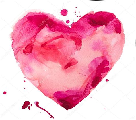 Watercolor heart. Concept - love, relationship, art, painting — Stock ...