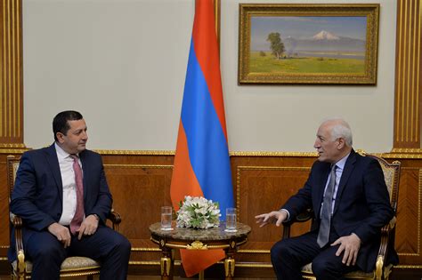 President Vahagn Khachaturyan Received Ysu Rector Hovhannes