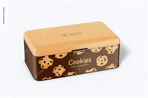 Premium Psd Metal Bakery Box Mockup