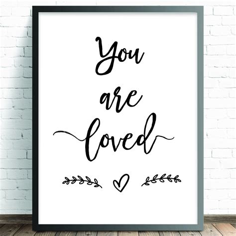 You Are Loved Wall Art Nursery Wall Decor You Are Loved Etsy