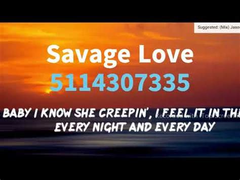 Savage Love Roblox Song ID Code Roblox YouTube