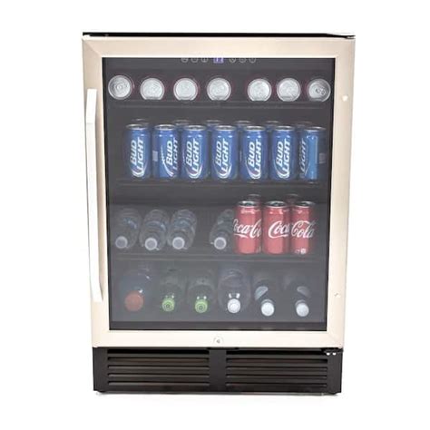 Avanti 24 In 130 12 Oz Can Beverage Cooler In Stainless Steel With