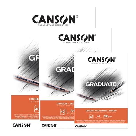 Canson Graduate A5 A4 Croquis Sketching Paper 40 Sheets 96 Gsm Shopee