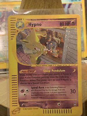 Pokemon Tcg Hypno H H Aquapolis Rare Holo E Reader Wotc Nintendo