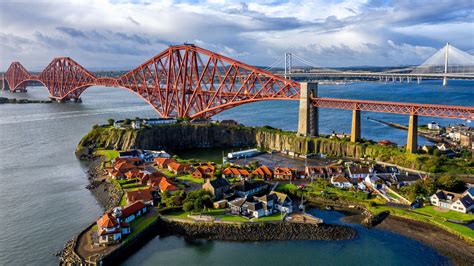 The Forth Bridge Across The Firth Of Forth North Queensferry Scotland