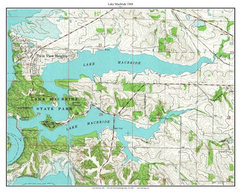 Lake Macbride 1968 Old Map Topo Custom Composite Usgs Etsy