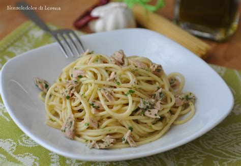 Spaghetti Al Tonno Prezzemolo Limone Ricetta Veloce Nonsolodolce Di