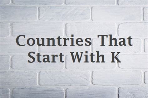 Countries That Start With K Ink Fruit