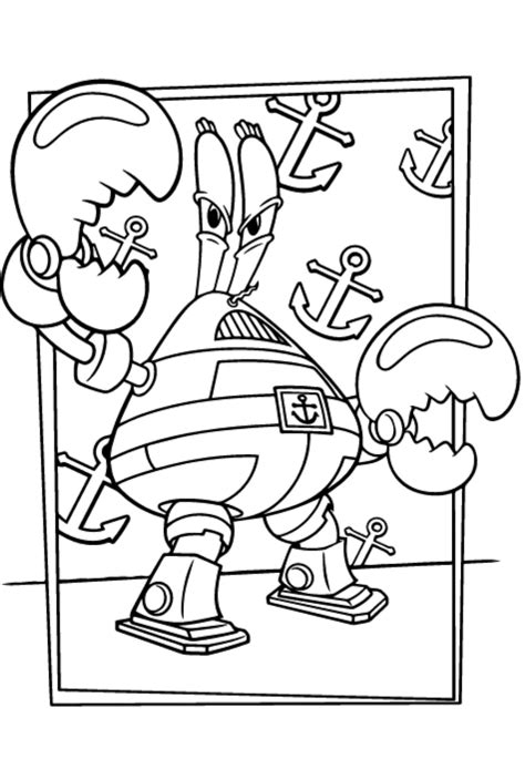 Mr Krabs Coloring Page