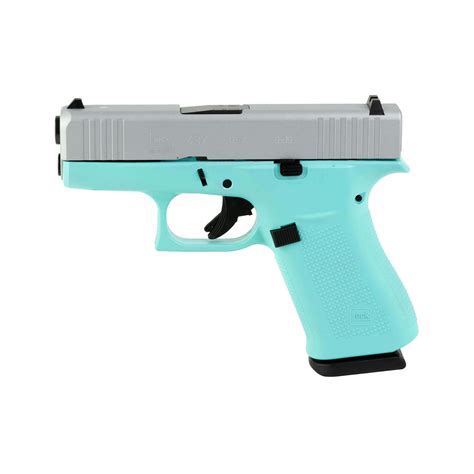 Glock 43x 9mm 10rd Robins Egg Blue W Silver Slide Angstadt Arms