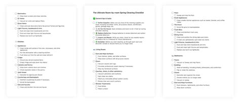 Spring Cleaning 101 The Ultimate Room By Room Checklist Free Pdf