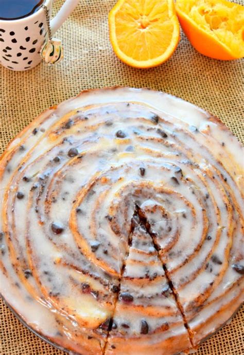 Chocolate Cinnamon Roll Cake With Orange Icing Naive Cook Cooks