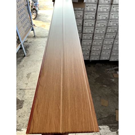 Jual Plafon PVC Serat Kayu Doff Coklat Muda Alvera 1005 Shopee Indonesia