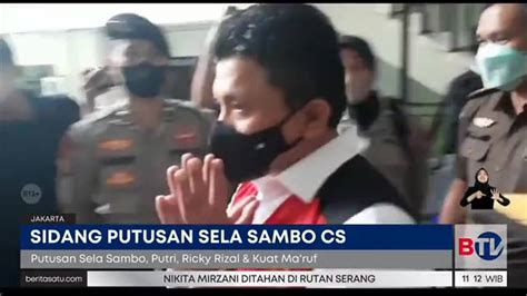 Ferdy Sambo Dan Pc Jalani Sidang Beragendakan Putusan Sela Btv Vidio