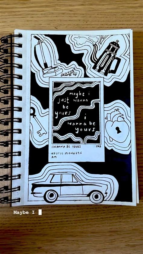 I Wanna Be Yours Arctic Monkeys Polaroid Song Poster Drawing In 2022