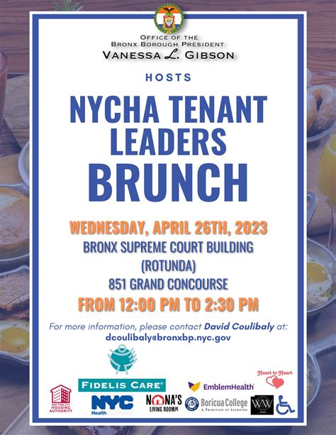 Nycha Tenant Leaders Brunch The Office Of The Bronx Borough President