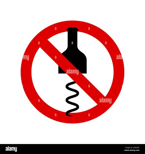 No hay alcohol Signo de prohibición Señal redonda prohibida