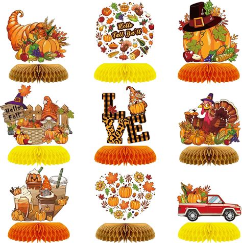 Amazon Zcptz Fall Honeycomb Party Decorations Pieces