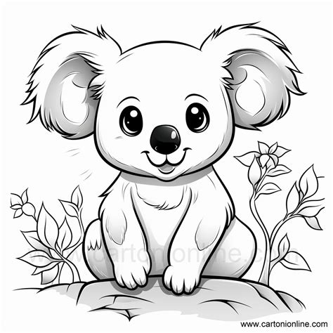 Dibujo 21 De Koala Para Colorear