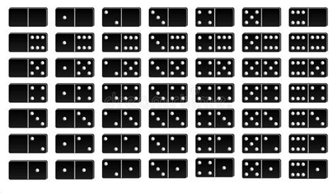 Dominoes Or Domino Tiles White Vector Isolated Realistic Mockups With