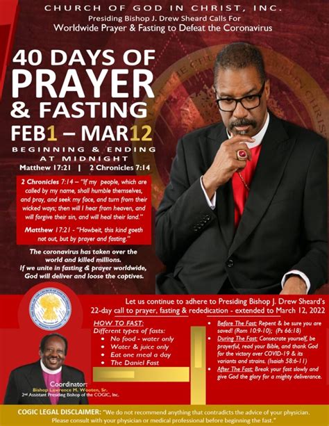 40 Days of Prayer & Fasting - Praise Center Church Of God In Christ