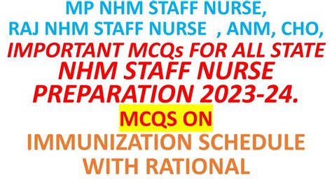 Mp Nhm Staff Nurse Exam Preparation Rajasthan Nhm Staff Nurse