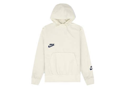 Nike Giannis Freak Logo Pullover Hoodie Sail Mens Ss24 Us