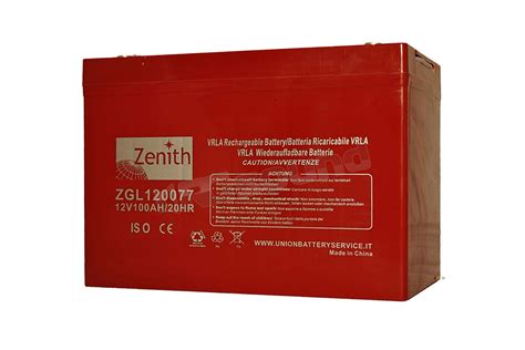 Zenith ZGL120077 Batteria Al Piombo Sigillato AGM Per Servizi 12V 100