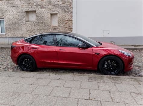 Lithuania, Vilnius, April 4, 2024 - luxury electric car Tesla 44565171