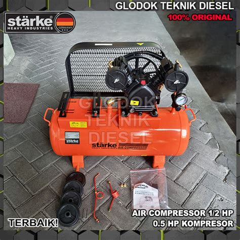 Jual Kompresor Angin 1 2 HP 60 Liter Starke Air Compressor 0 5 HP SAC