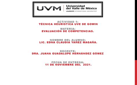 Actividad Numero Tecnica V De Gowin Actividad T Cnica Heur Stica