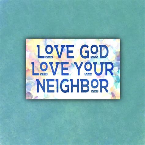 Love God Love Your Neighbor Sticker Waterproof Sticker Etsy