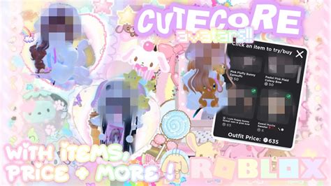 🥞 ꒱ Cutecore Roblox Outfit Ideas 🍡 🍰 Items And Prices Included