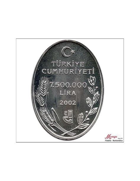 Turquia 2002 Monedas Conmemorativas Nº KM01148 PROOF 7500000