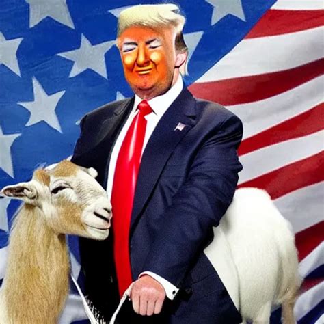 Donald Trump In Space Riding A Goat With A Pickle In Stable Diffusion